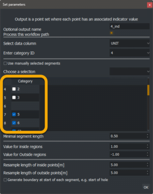 stratigraphy layer selection