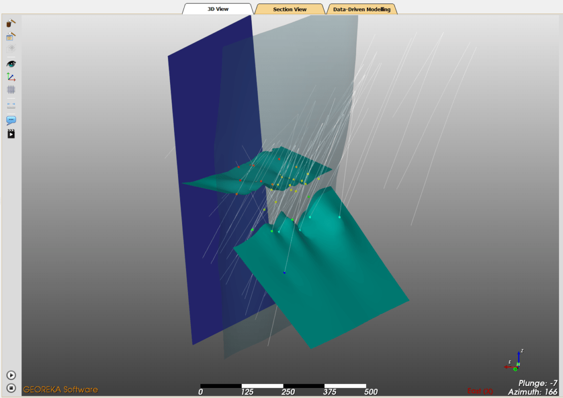 Faulted contact surface