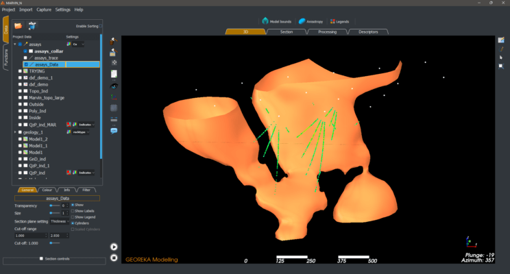 Raytracing of domain function