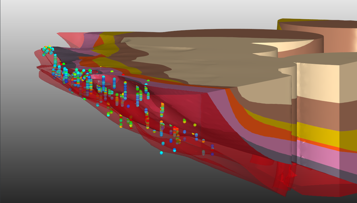 Geological Model as triangulated solids
