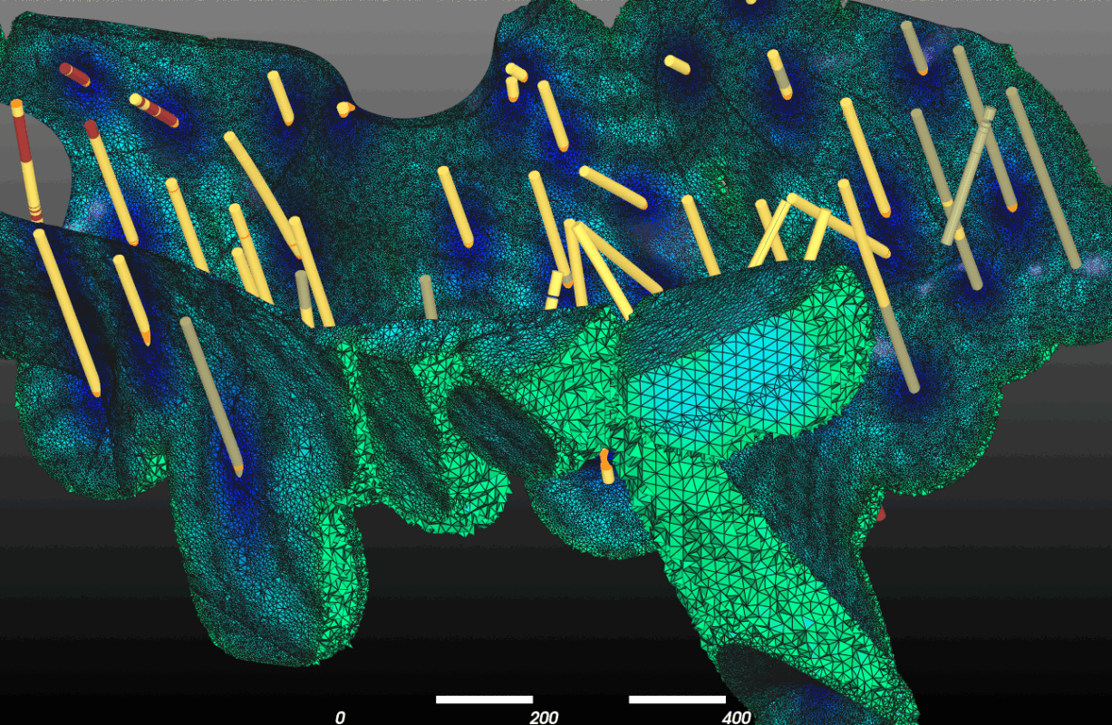 multi-resolution tetrahedral geological model